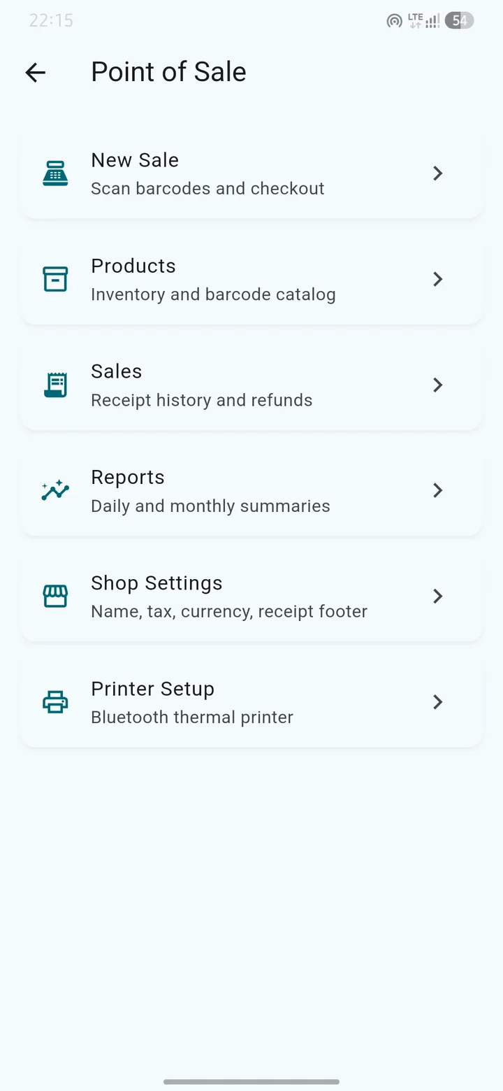 QR Snap Point of Sale portal